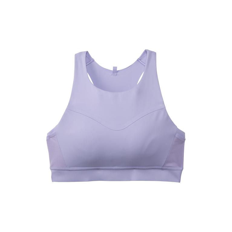 Brooks Drive 3 Pocket Running Bra - Women's - Lavender Purple/Violet Dash (10432-KUAS)